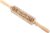 DOITOOL Christmas Rolling Pin with Embossing Kitchen Roller for Dough, Handmade Baking Roller for Cookies and Pastries