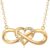 9K Gelbgold Halskette mit Herz Unendlichkeit Anhänger für Frauen, Echtes Gold Liebe Schmuck, Jubiläum Geburtstagsgeschenke für sie, Frau, Mutter, 18″