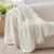 BEDELITE Cuddly Blanket, Fluffy Decorative Blanket for Sofa, Cream White, 125 x 150 cm