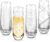 Joeyan 290 ml Champagne Glasses without Stem, Set of 4, Crystal Champagne