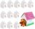 Adopt A Puppy Party Gift Boxes, Cute Empty House Shape Party Gift Boxes with Door and Handle, Foldable Gift Boxes, DIY Dog Candy Boxes, Party Gift Boxes (Pack of 12)