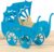 Pop-up Card for Pregnancy & Birth – 3D Greeting Card with Light Blue Baby Pram for Boys – Surprise Folding Card with 3D Effect N89