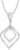 Sofia Milani – Women’s Necklace 925 Silver with Zirconia Stones – Oval Pendant