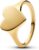 PANDORA Moments 163988C00-56 Engraved Heart Ring 14 Carat Gold-Plated Sterling Silver Size: 56