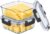 Cheese Box Fridge Set of 2 Glass with Lid 4 Locking Clips for Cheese