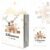 Birth Gift Bag – Baby Gift Wrapping with Greeting Card, Tissue Paper and Handle, Ideal for Boys & Girls with Cute Animal Design and Rainbow – Welcome to the World