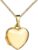 Small Heart Pendant Locket 333 Gold Heart Amulet for 2 Pictures to Open for Women with Necklace and Jewellery Case