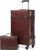 Urecity Vintage Suitcase with Wheels Trolley Suitcase Travel Suitcase Lightweight Retro Hard Shell Suitcase 2-Piece with 12 Inch Small Case (Caramel Brown, S (12 inches) + L (26 inches)