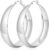 Senteria Earrings 925 Silver Hoop Earrings for Women Large Thick