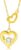 375/9K Real Gold Heart Necklace for Women, Yellow Gold Pendant with Dancing Moissanite Love Heart, Anniversary Jewellery Gifts for Mum, Wife, Girlfriend