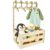 Wooden Baby Shower Box with Handle, Baby Gift Basket with 5 Hangers, Decorative Baby Storage Box & Baby Basket for Baby Shower, Boys Girls, Pregnancy, Gift for New Parents