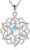 YAFEINI Lotus Necklace 925 Sterling Silver Moonstone Pendant Necklace Yoga Lotus Jewellery for Women