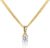 MIORE Schmuck, Kette Damen Silber 925, Kettenanhänger Weißgold/Gelbgold 9K 375 9kt mit Diamant 0.15/0.25 Ct, Echt Gold Anhänger, Gliederkette Silber, Silberkette, Damen Schmuck Handgemacht