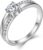 YL Women’s Engagement Ring, 925 Sterling Silver Ring, Cubic Zirconia, Wedding Ring