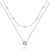ALEXCRAFT 14K Gold/Silber Layered Ketten mit Zirkonia Halskette für Damen