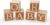 RunFar shop Wooden Letters Oh Baby Cube Gift for Birth Baby Engraved Letter Cube Gift Idea Christening Baby Shower Table Decoration Wooden Block Guest Book Oh Baby Wooden Building Block