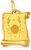 Rodium – Gold Pendant with Zodiac Sign 14K Gold/585 Fineness Charms for Necklace or Chain Bracelet Ideal Gifts Chain Pendant for Gold Jewellery