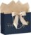 Gift Bag for Birth Large 30 x 25 x 11 cm Baby Shower Gift Bags Paper Gift Bag Black with Golden Bow Hello Baby Feet Sign Baby Shower Bag Paper Bags with Handle for Birth Newborn