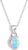 Opal Necklace Women’s 925 Sterling Silver with 18K White Gold Plating – Natural Crystal Opal Pendant – 45cm Necklace Tarnish Resistant – Gift for Women, October Birthstone in Case