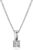 MIORE Women’s 0.04 Carat Diamond Necklace with Pendant Solitaire Diamond Brilliant Chain in White Gold 9 Carat 375 Gold Necklace 45 cm Long