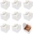 Cheriswelry Square Paper Gift Boxes with Ribbons Small Gift Wrapping Boxes for Birthday Wedding Party Chocolate Candy Gift Boxes White 12 x 12 x 9 cm Pack of 10