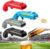 Bottle Opener Pistol Pack of 4, Funny Shot Bottle Opener with Bottle Cap Game, Beer Gift for Men, Dad, Husband for Father’s Day & Birthday (Red, Grey, Blue, Black)