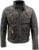 Infinity Men’s Brando Leather, Biker Jacket, Black, Warm, Vintage