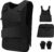 55 x 53 cm Stab Protection Vest Men’s Shotproof Vest Black Body Armour Anti-Knife Piercing Safety Vest with Storage Bag Pair Gloves for Police Guard Protection Construction Workers