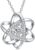 Natural Diamond Celtic Love Knot Necklace for Women, 925 Sterling Silver Moissanite Endless Flower Necklace, Anniversary Birthday for Wife Mother, 46 + 5 cm