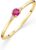 Orovi Women’s Gold Jewellery, Gold Ring with Sapphire/Amethyst/Ruby/Emerald/Topaz and 2 Diamonds 0.03 ct, Trilogy Ring, Engagement Ring, Gemstone 9ct Yellow Gold