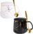 Set of 2 Coffee Cups 380 ml Ceramic, Espresso Cups, Marble Coffee Cups for Tea, Coffee, Milk, Cappuccino, with Lids and Lid, Women’s Birthdays, Valentine’s Day, Mother’s Day, Wedding, Gifts