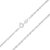 Planetys – Singapore Chain 925 Sterling Silver Rhodium-Plated Chain – 1.4 mm Wide Various Lengths 40-45-50-55-60-65-70 cm