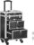 Songmics Make-Up Trolley, Cosmetic Case, Make-up case, Hairdresser’s Case, with 4 Removable, Universal Wheels, Top with 3 levels, Drawers with Slide Rails, Professional, for Travel Black