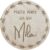 Personalised Baby Name Disc with Flower Wreath, Wooden Disc with Name, Announcement for Birth Gift, Gift Idea (15 cm)