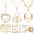 JSTHHTT Jewellery Gold, Jewellery Sets for Women, Jewellery Set Gold, Jewellery Set Women, Fashion Jewellery Set, Jewellery Set for Gifts Birthday Valentine’s Day