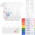 KingYH Bibs for Painting and Bodysuits for Painting, Cotton DIY Baby Bib Set with Textile Pens and Painting Stencils for Boys Girls Baby Shower, White