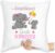 Cushion 40 x 40 cm Decorative Cushion – Ich Bin jetzt große Schwester Geburt Einzelkind – 40 x 40 cm – White – Sisters Big Sister sis Gift Ideas + for + Siblings Large + Sister + Gift