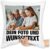 Cushion 40 x 40 cm Decorative Cushion – With Photo I Own Picture I Text I Name I Desired Text – 40 x 40 cm – White – Design Your Own Photo Cushion Personalised Photo Cushion Cover „Photo Cushion