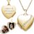 Amoonic Women’s Heart Locket Treasure Gold Plated to Open, Chain 45-50 cm, Photo Upload Service and Engraving, A Memory from the Heart