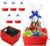 Empty Gift Basket, Set of 5, Red, Gift Basket for Filling Made of Sturdy Cardboard with Handles, Large Gift Baskets, Empty for Christmas, Birthday, Wedding, Company Presents & Gift Packaging