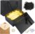 Gift Box with Lid, 22.5 x 16 x 8.5 cm, Black Gift Box, Birthday, Gift Packaging with Greeting Card, Fairy Lights, Raffia and Carry Bag, Gift Box for Wedding, Birthday