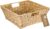 HMF Empty Gift Basket, Storage Basket Braided Made of Water Hyacinth, Rectangular, 30 x 30 x 12 cm