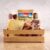 South Tyrolean Greeting Gift Box in Wooden Box – Shaked Bread, Bacon, Fireplace Roots, Wild Salami & Mountain Cheese, South Tyrolean Specialities Set to Give as a Gift