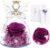 Touloube Eternal Rose Angel Gifts for Mum, Eternal Rose in Angel Glass Dome for Her, Infinity Roses Preserved Flowers Handmade, Glass Angel Figurine, Gift for Women, Mother, Grandma, Grandmother