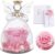 Touloube Eternal Rose Angel Gifts for Mum, Eternal Rose in Angel Glass Dome for Her, Infinity Roses Preserved Flowers Handmade, Glass Angel Figurine, Gift for Women, Mother, Grandma, Grandmother