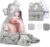 Momcozy Baby bath towel set, 8-piece baby towel set, 2 x baby hooded towels 76 x 76 cm and 6 x baby washcloths 24 x 24 cm, baby towel with hood for newborns, soft and super absorbent, unisex.
