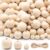 Pack of 240 Wooden Beads Mixed Sizes (10 mm, 16 mm, 20 mm) – Natural Round Craft Wood Beads (4-5 mm Hole) for DIY Jewellery, Macrame, Painting and Decoration