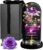 Maverton Purple Eternal Rose with LED Lighting in Glass Dome with Engraved