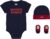 Levi’s Baby Boys‘ Classic Batwing Infant Hat Bodysuit Bootie Set 3-Piece Baby and Toddler Romper (Pack of 3)