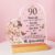 Gifts for 90th Birthday Woman – Acrylic Plaque with Inspirational Engraving